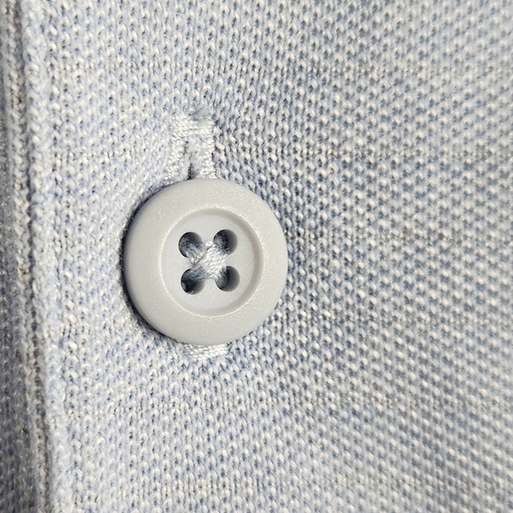 Lululemon Evolution Short Sleeve Polo Shirt Pique Fabric Heathered Blue L/XL - Picture 8 of 10